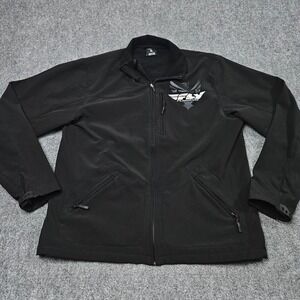 Fly Racing Softshell Jacket Mens XL Black Full Zip Motocross Racing Outerwear